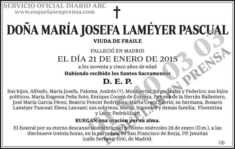 María Josefa Laméyer Pascual